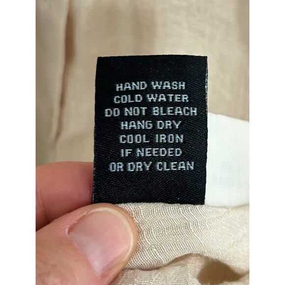 Cynthia Rowley Embroidered Lace Button Front Blouse Beige Sz Medium Floral Boho - Picture 8 of 10